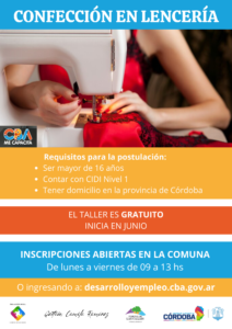 TALLER DE CONFECCION EN LENCERIA